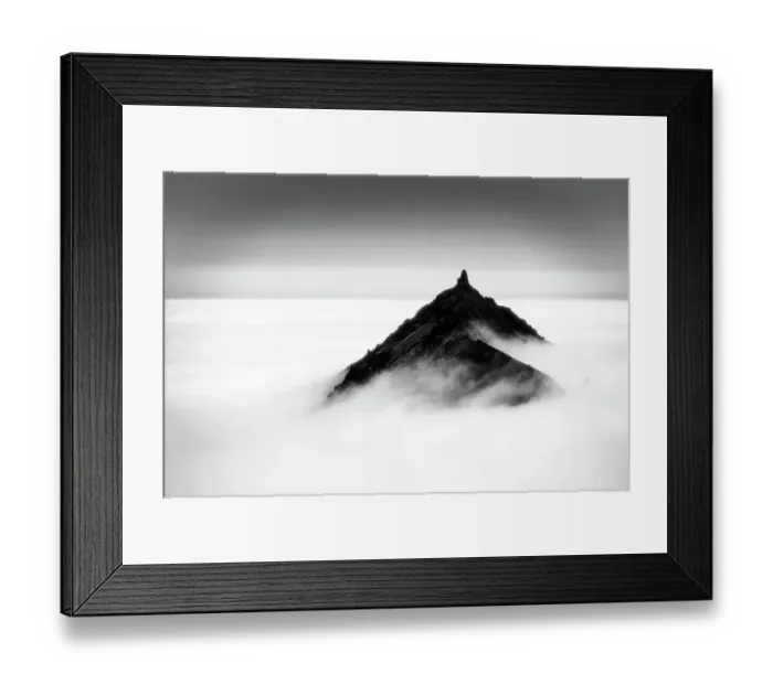 Framed Print : Mount Stapafell in mist (caused by with temperature inversion) Iceland. June Framed Print : Mount Stapafell in mist (caused by with temperature inversion) Iceland. June