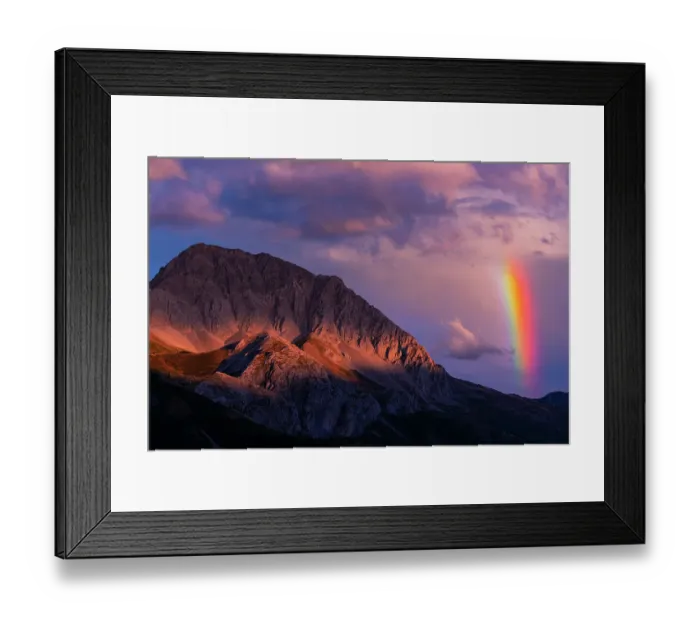 Framed Print : Partial rainbow in the Massif of Las Ubinas between Asturias and Leon, Spain Framed Print : Partial rainbow in the Massif of Las Ubinas between Asturias and Leon, Spain