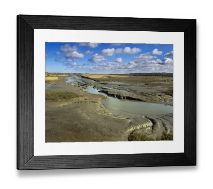 Framed Print : Coastal wetlands of RSPB Titchwell Nature Reserve, Norfolk, UK, March Framed Print : Coastal wetlands of RSPB Titchwell Nature Reserve, Norfolk, UK, March