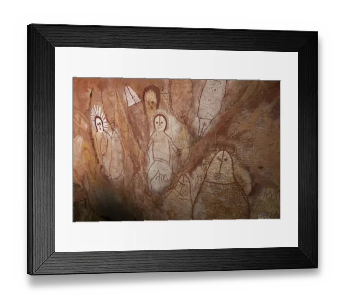 Framed Print : Aboriginal rock art, Wandjina style, Raft Point, Kimberley, Western Australia Framed Print : Aboriginal rock art, Wandjina style, Raft Point, Kimberley, Western Australia