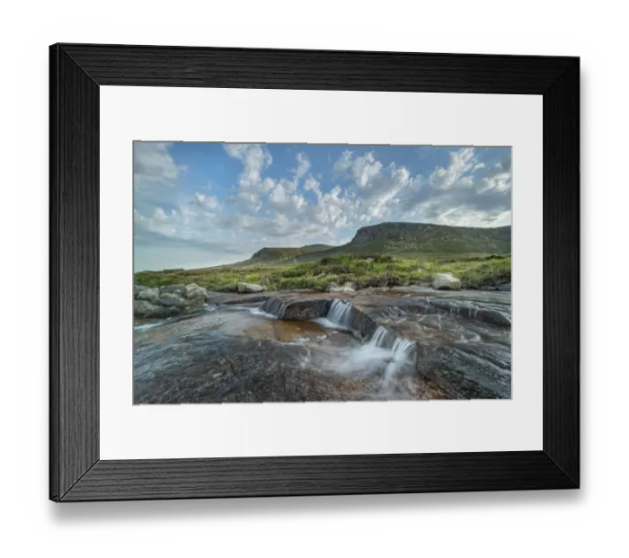 Framed Print : Waterfall on Annalong River, flowing through Mourne Mountains Framed Print : Waterfall on Annalong River, flowing through Mourne Mountains