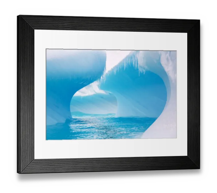 Framed Print : Curves on edge of iceberg in Southern Ocean. One of the most rapidly warming areas on Framed Print : Curves on edge of iceberg in Southern Ocean. One of the most rapidly warming areas on