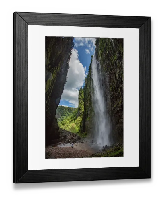 Framed Print : Angel Falls, the world's highest uninterrupted waterfall with a fall of 807m, flowing from Auyan-tepui, a table-top mountain. Helicopter used in filming at base of waterfall with people beside it Framed Print : Angel Falls, the world's highest uninterrupted waterfall with a fall of 807m, flowing from Auyan-tepui, a table-top mountain. Helicopter used in filming at base of waterfall with people beside it