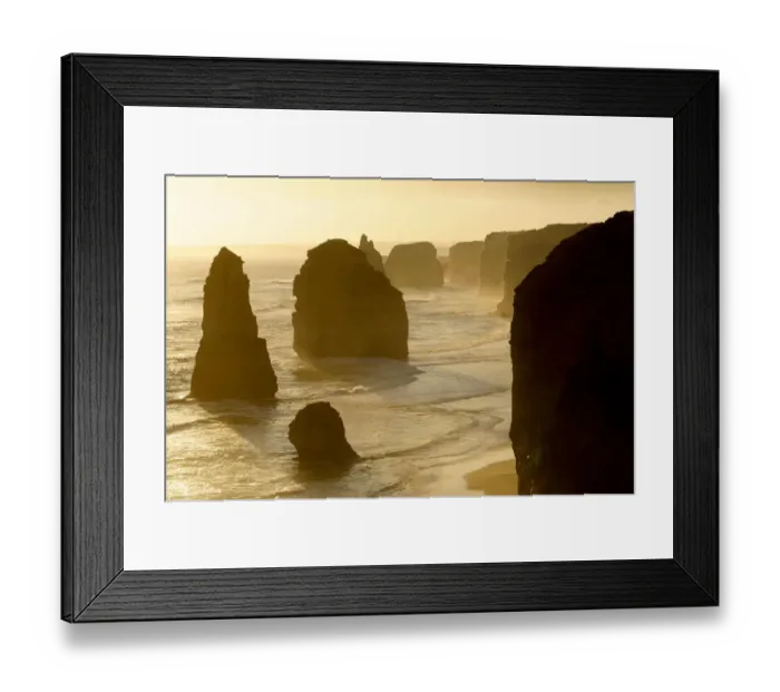 Framed Print : Twelve Apostles sea stacks at sunset. Port Campbell National Park, Great Ocean Road Framed Print : Twelve Apostles sea stacks at sunset. Port Campbell National Park, Great Ocean Road