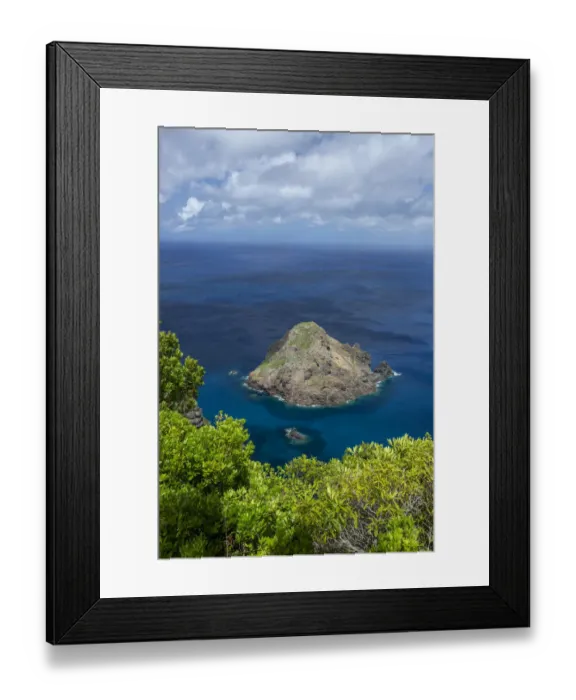 Framed Print : Ilheu de Sao Lourenco, also known as Ilheu do Romeiro, is located in front of Ponta Negra