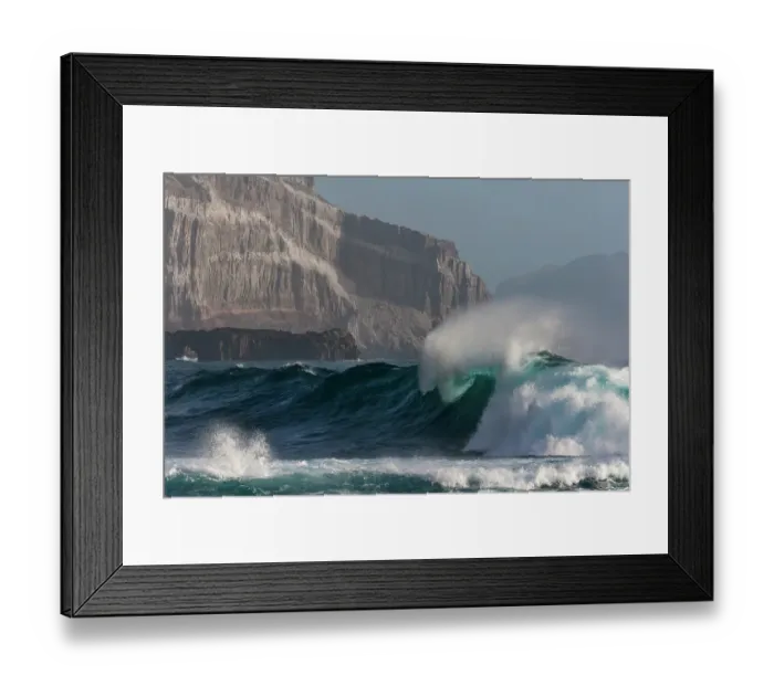 Framed Print : Cliff wall and wave, Guadalupe Island Biosphere Reserve, off the coast of Baja California Framed Print : Cliff wall and wave, Guadalupe Island Biosphere Reserve, off the coast of Baja California