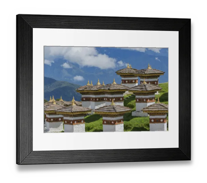 Framed Print : Druk Wangyal Chortens, near Dochula Pass. Bhutan. September 2013 Framed Print : Druk Wangyal Chortens, near Dochula Pass. Bhutan. September 2013
