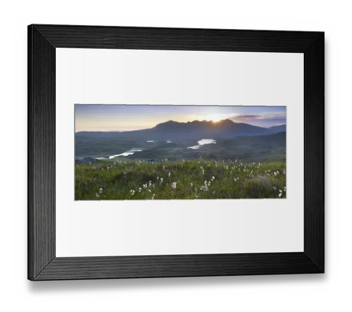 Framed Print : Quinag at sunrise in summer, Assynt mountains, Highland, Scotland, UK, June 2011 Framed Print : Quinag at sunrise in summer, Assynt mountains, Highland, Scotland, UK, June 2011