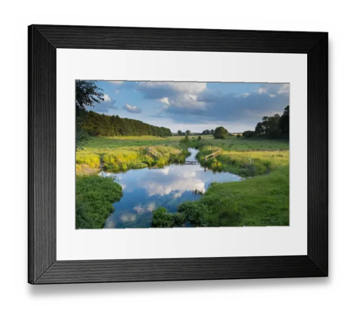 Framed Print : View of the River Stiffkey, Warham Village, Norfolk, England, July Framed Print : View of the River Stiffkey, Warham Village, Norfolk, England, July