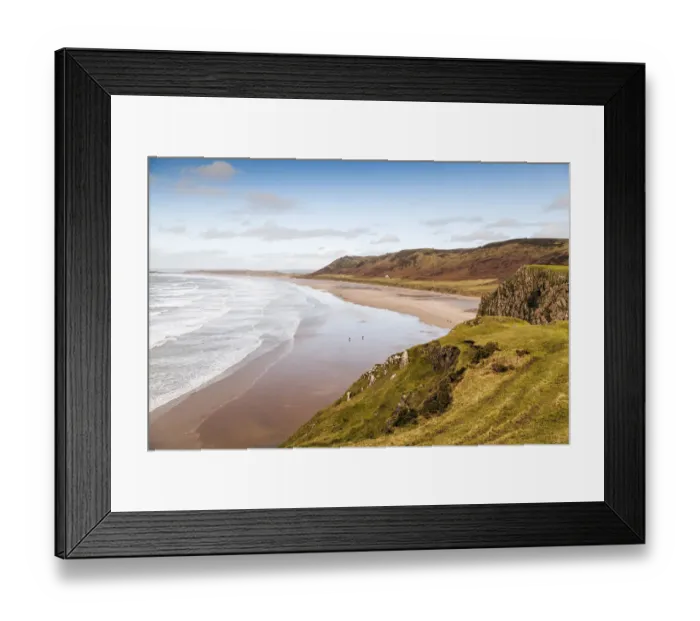 Framed Print : Rhossili Bay, Gower Peninsula, Wales, UK. January 2016 Framed Print : Rhossili Bay, Gower Peninsula, Wales, UK. January 2016
