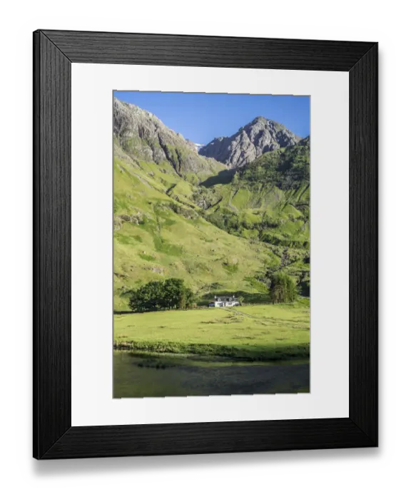 Framed Print : Achnambeithach Cottage on the shores of Loch Achtriochtan at the foot of Aonach Dubh Framed Print : Achnambeithach Cottage on the shores of Loch Achtriochtan at the foot of Aonach Dubh