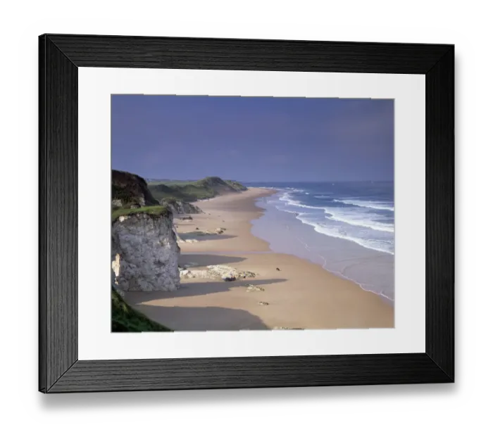 Framed Print : White rocks, Portrush, North Antrim coast, County Antrim, Northern Ireland, UK