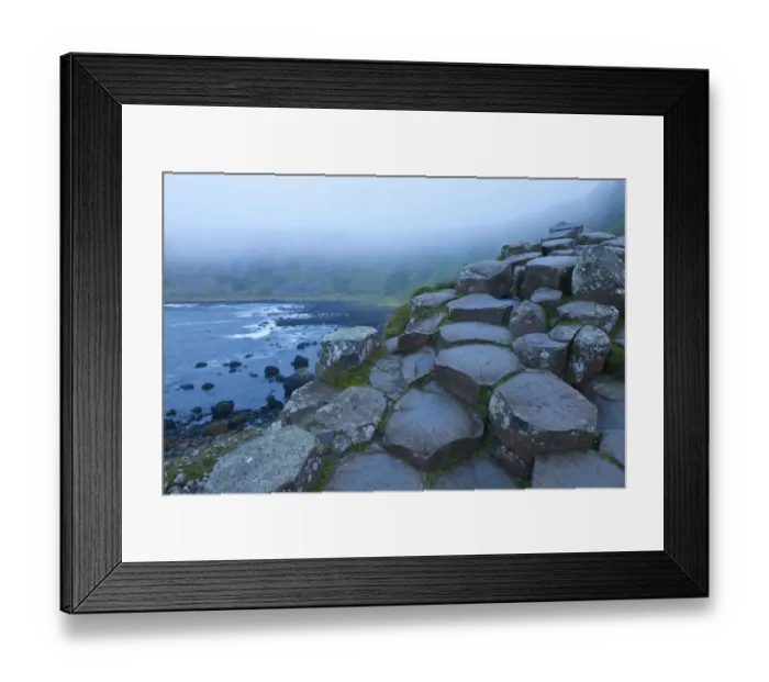 Framed Print : Giants Causeway, UNESCO World Heritage Site in mist, County Antrim, Northern Ireland Framed Print : Giants Causeway, UNESCO World Heritage Site in mist, County Antrim, Northern Ireland
