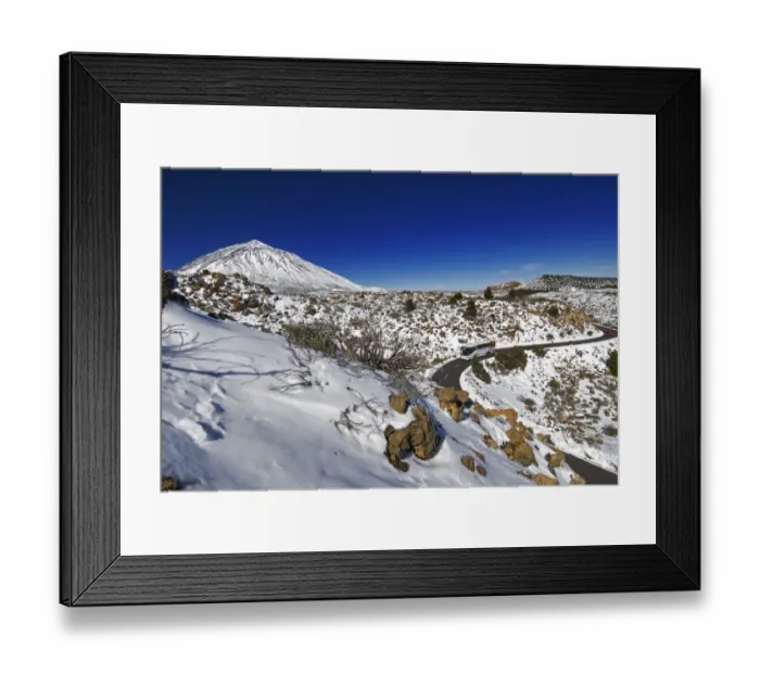 Framed Print : Mount Teide under snow, Teide National Park, World Heritage Site, Tenerife Framed Print : Mount Teide under snow, Teide National Park, World Heritage Site, Tenerife