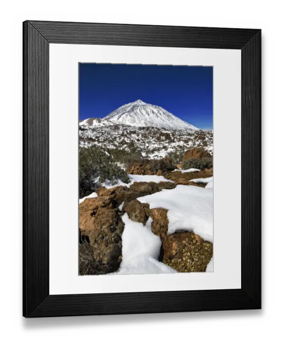 Framed Print : Mount Teide under snow, Teide National Park, World Heritage Site, Tenerife Framed Print : Mount Teide under snow, Teide National Park, World Heritage Site, Tenerife