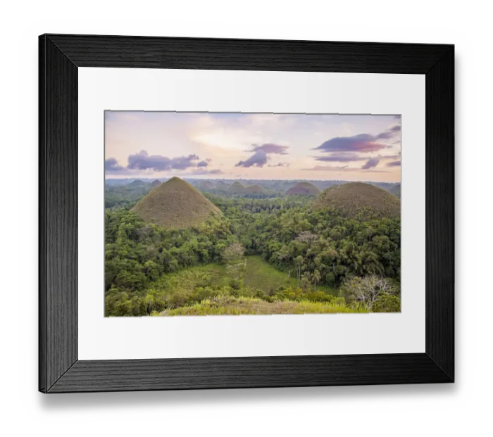 Framed Print : The Chocolate Hills are a geological formation in Bohol province in the Philippines Framed Print : The Chocolate Hills are a geological formation in Bohol province in the Philippines