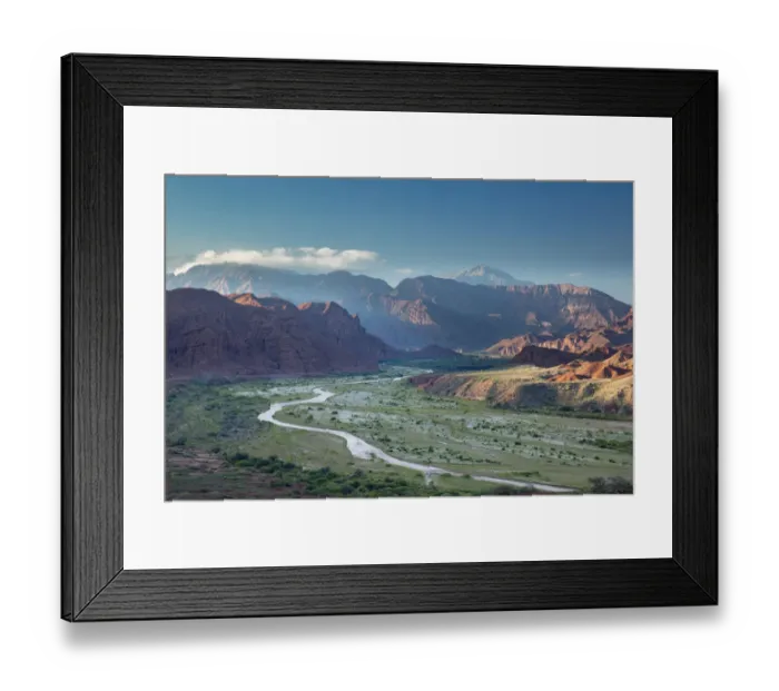 Framed Print : View of the Quebrada de la Conches from the Mirador Tres Cruces, Valles Calchaquies