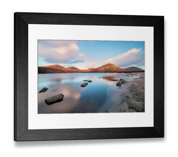 Framed Print : Lough Shannagh Mourne Mountains, Mourne Mountains, County Down, Northern Ireland Framed Print : Lough Shannagh Mourne Mountains, Mourne Mountains, County Down, Northern Ireland