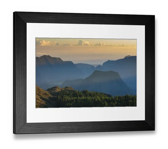 Framed Print : The Cirque de Salazie at dawn from the Col de Boeuf, Reunion Island Framed Print : The Cirque de Salazie at dawn from the Col de Boeuf, Reunion Island