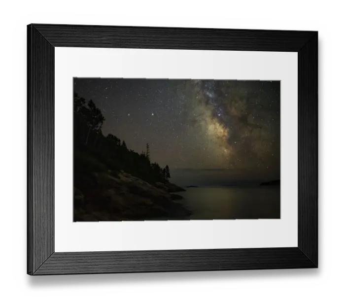 Framed Print : The Milky Way over Sand Beach, Acadia National Park, Maine, USA. July, 2020 Framed Print : The Milky Way over Sand Beach, Acadia National Park, Maine, USA. July, 2020
