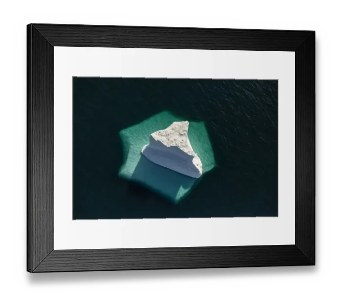 Framed Print : Iceberg showing submerged section when viewed from above, Greenlands National Park, Northeast Greenland. August 2015 Framed Print : Iceberg showing submerged section when viewed from above, Greenlands National Park, Northeast Greenland. August 2015