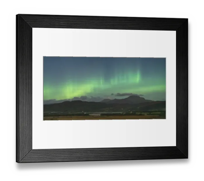 Framed Print : Aurora borealis in the evening sky over Ben Ledi from Buchlyvie, The Trossachs National Park, Stirling, Scotland. September, 2020 Framed Print : Aurora borealis in the evening sky over Ben Ledi from Buchlyvie, The Trossachs National Park, Stirling, Scotland. September, 2020