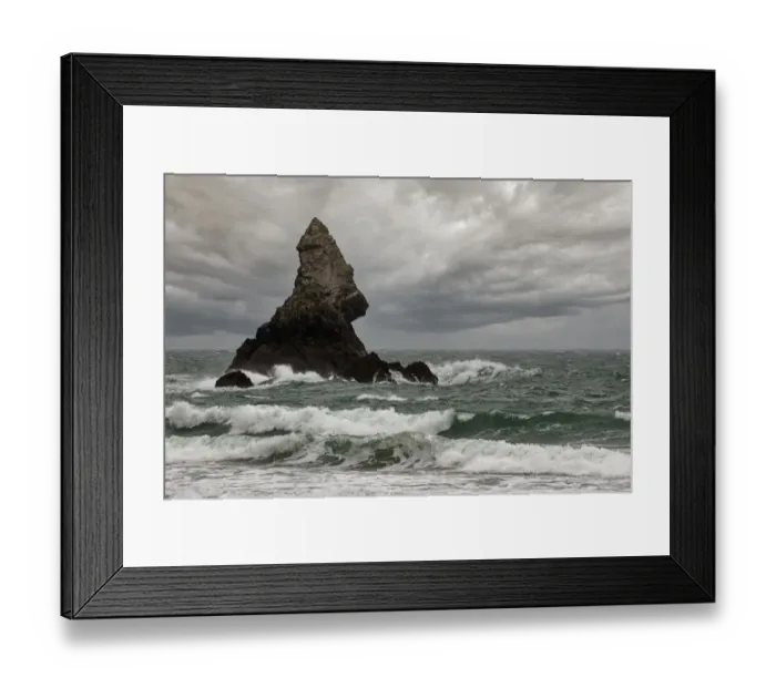 Framed Print : Church Rock, a sea stack made of Carboniferous limestone, Bosherton, Pembrokeshire, Wales, Atlantic Ocean, UK. October, 2021 Framed Print : Church Rock, a sea stack made of Carboniferous limestone, Bosherton, Pembrokeshire, Wales, Atlantic Ocean, UK. October, 2021