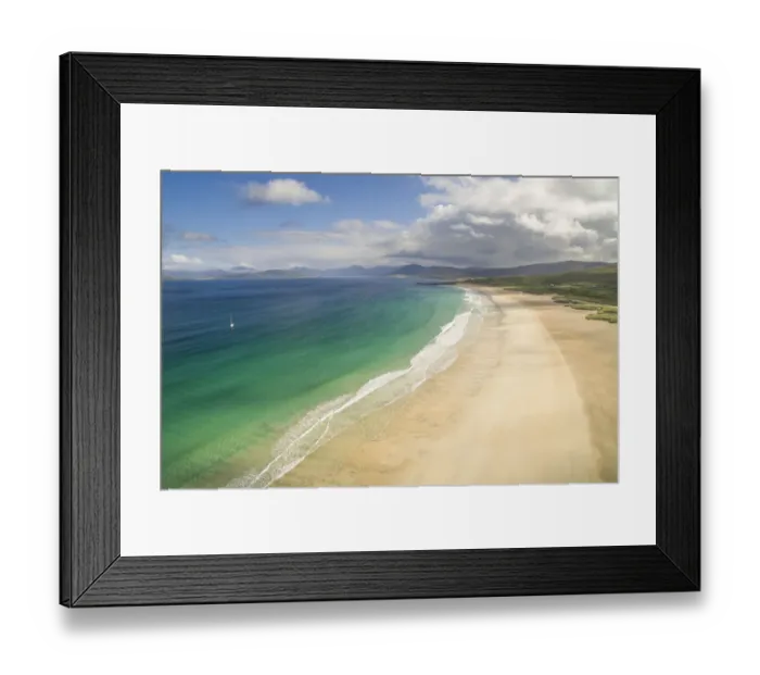 Framed Print : Aerial view of coastline and Traigh Scarasta beach, Isle of Harris, Outer Hebrides, Scotland, North Atlantic Ocean, UK. August, 2018 Framed Print : Aerial view of coastline and Traigh Scarasta beach, Isle of Harris, Outer Hebrides, Scotland, North Atlantic Ocean, UK. August, 2018