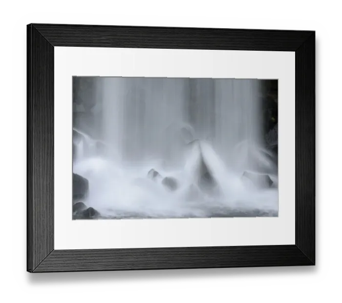 Framed Print : Svartifos waterfalls hiding wall of basalt columns, Vatnajokull National Park, Iceland. July