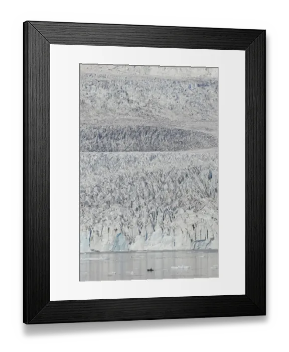 Framed Print : Zodiac carrying visitors navigating among ice floes at foot of Fjallsarlon Glacier, Iceland. July Framed Print : Zodiac carrying visitors navigating among ice floes at foot of Fjallsarlon Glacier, Iceland. July