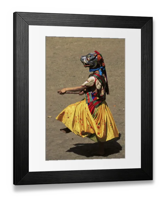 Framed Print : Dance of the Three Kings of Ging, Gom Kora Festival, Bhutan 2001 Framed Print : Dance of the Three Kings of Ging, Gom Kora Festival, Bhutan 2001