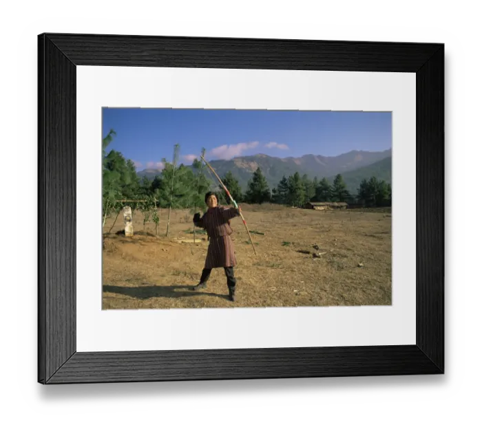 Framed Print : Archery competition, National Sport of Bhutan, Central Bhutan 2001