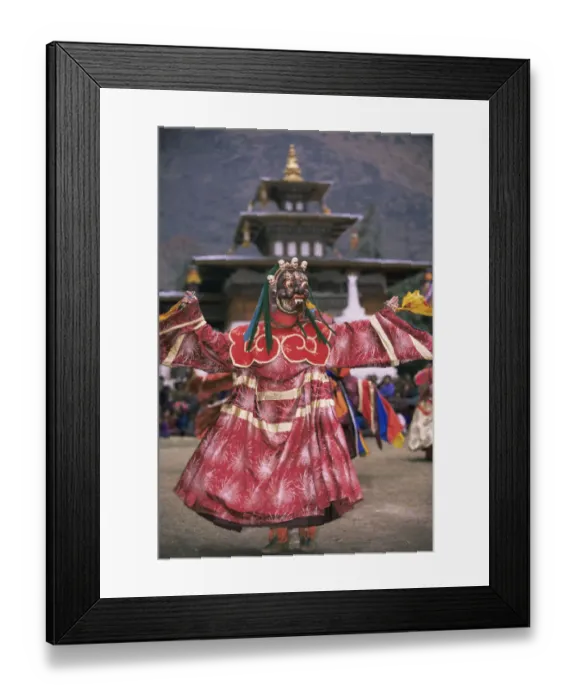 Framed Print : Dance of the Eight Manifestations of Guru Rinpoche, Gom Kora Festival, eastern Bhutan 2001 Framed Print : Dance of the Eight Manifestations of Guru Rinpoche, Gom Kora Festival, eastern Bhutan 2001