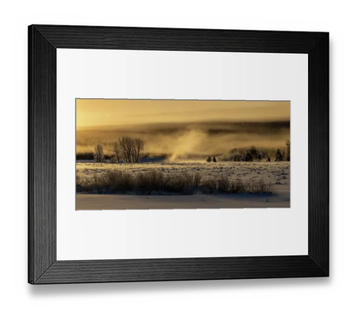 Framed Print : Mist rises from the Snake River on a cold January morning in Grand Teton National Park, Wyoming, USA Framed Print : Mist rises from the Snake River on a cold January morning in Grand Teton National Park, Wyoming, USA