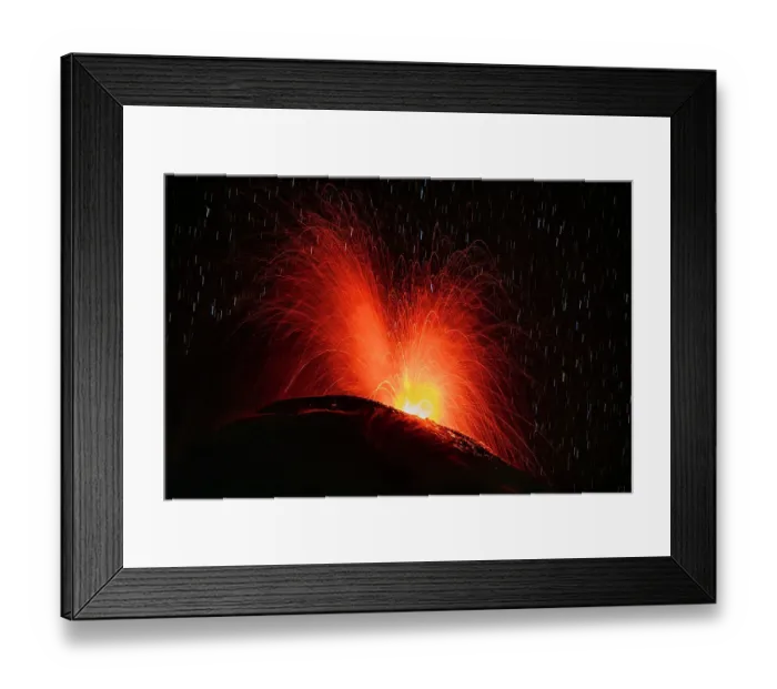 Framed Print : Lava erupting from Reventador volcano at night, El Chaco, Napo, Ecuador. October, 2020 Framed Print : Lava erupting from Reventador volcano at night, El Chaco, Napo, Ecuador. October, 2020