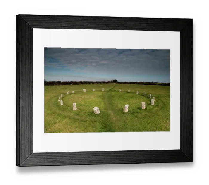 Framed Print : The Merry Maidens of Boleigh, a late Stone age / early Bronze Age (2500-1500BC) stone circle, near Penzance, Cornwall, England, UK. March, 2022 Framed Print : The Merry Maidens of Boleigh, a late Stone age / early Bronze Age (2500-1500BC) stone circle, near Penzance, Cornwall, England, UK. March, 2022