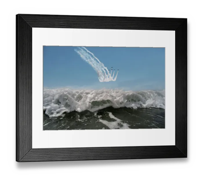 Framed Print : The Red Arrows display team flying in formation over the sea, Rhosneigr, Anglesey, Wales, UK. August, 2022 Framed Print : The Red Arrows display team flying in formation over the sea, Rhosneigr, Anglesey, Wales, UK. August, 2022