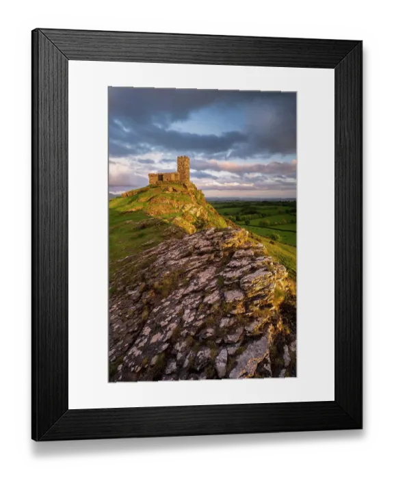 Framed Print : Brentor Church at sunset, Dartmoor National Park, Devon, UK. May Framed Print : Brentor Church at sunset, Dartmoor National Park, Devon, UK. May