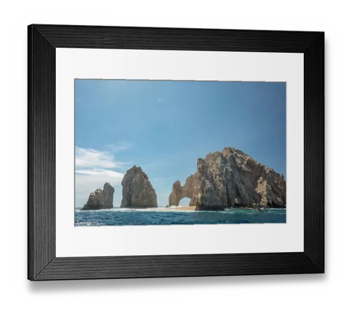 Framed Print : Tourist boat passing the arch of Cabo San Lucas, a distinctive granitic rock formation at the southern tip of Cabo San Lucas, Baja California, Mexico, Pacific Ocean. October, 2018 Framed Print : Tourist boat passing the arch of Cabo San Lucas, a distinctive granitic rock formation at the southern tip of Cabo San Lucas, Baja California, Mexico, Pacific Ocean. October, 2018