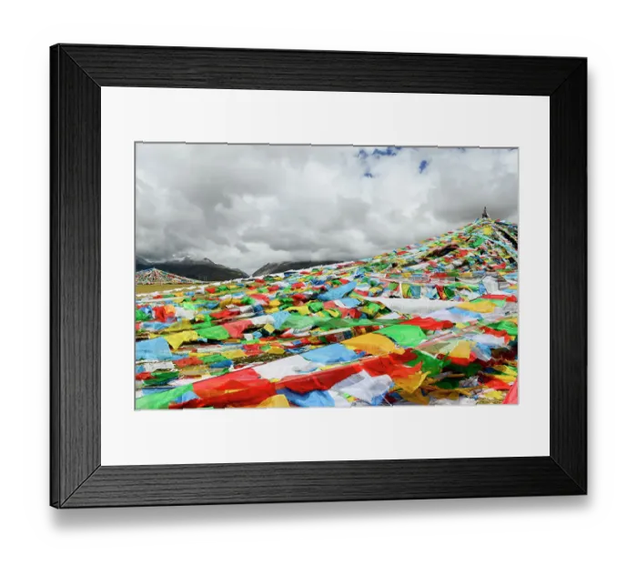 Framed Print : Prayer flags on shores of Nam-Tso Lake. Tibet, China Framed Print : Prayer flags on shores of Nam-Tso Lake. Tibet, China