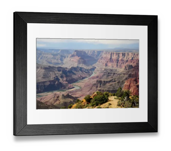Framed Print : Colorado River and canyon views from the south rim, Grand Canyon National Park, Arizona, USA. June, 2009 Framed Print : Colorado River and canyon views from the south rim, Grand Canyon National Park, Arizona, USA. June, 2009
