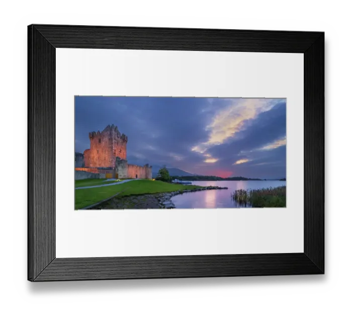 Framed Print : Ross Castle and Lough Leane at dusk, Killarney National Park, County Kerry, Republic of Ireland. September, 2022 Framed Print : Ross Castle and Lough Leane at dusk, Killarney National Park, County Kerry, Republic of Ireland. September, 2022