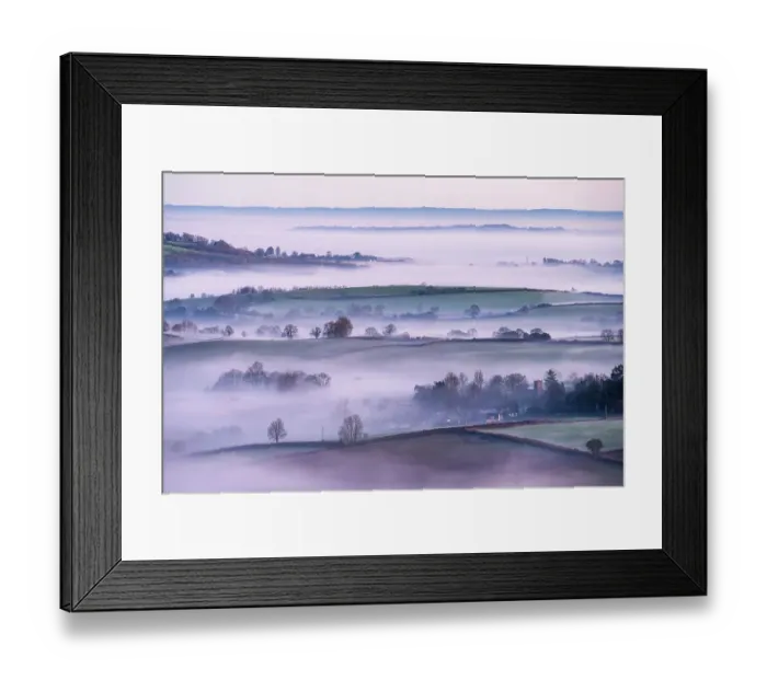 Framed Print : RF - Frosty and misty winter sunrise from Pilsdon Pen, looking across Marshwood Vale. Dorset, UK. January. (This image may be licensed either as rights managed or royalty free) Framed Print : RF - Frosty and misty winter sunrise from Pilsdon Pen, looking across Marshwood Vale. Dorset, UK. January. (This image may be licensed either as rights managed or royalty free)
