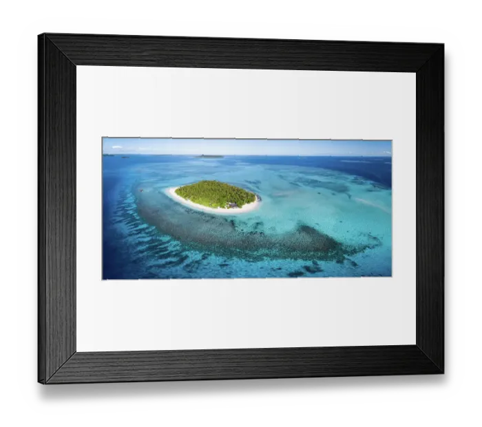 Framed Print : Aerial panorama of Mounu Island Resort in Vava'u, Tonga. September 2017 Framed Print : Aerial panorama of Mounu Island Resort in Vava'u, Tonga. September 2017