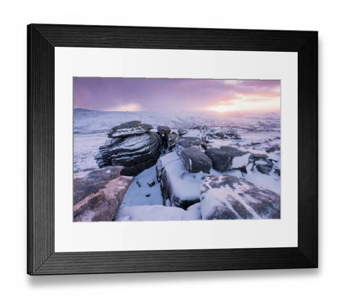 Framed Print : Great Staple Tor covered in snow at dawn, Dartmoor National Park, Devon, England, UK. January 2015 Framed Print : Great Staple Tor covered in snow at dawn, Dartmoor National Park, Devon, England, UK. January 2015
