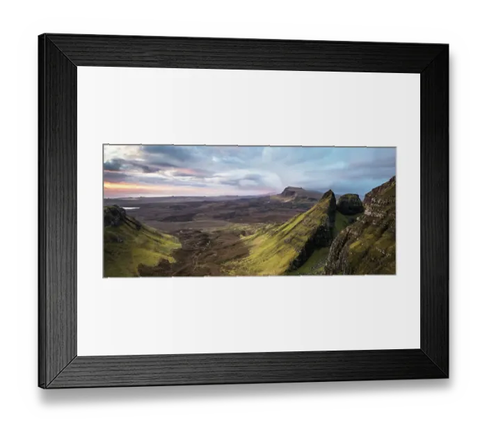 Framed Print : View along the Trotternish Ridge at dawn, Isle of Skye, Inner Hebrides, Scotland, UK, April 2016 Framed Print : View along the Trotternish Ridge at dawn, Isle of Skye, Inner Hebrides, Scotland, UK, April 2016