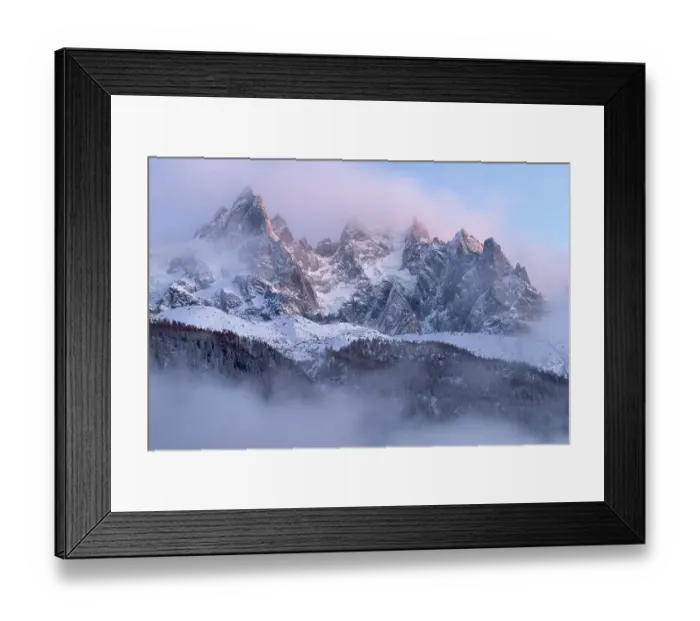 Framed Print : Mountains covered in snow, Chamonix, France, in winter of December 2011 Framed Print : Mountains covered in snow, Chamonix, France, in winter of December 2011