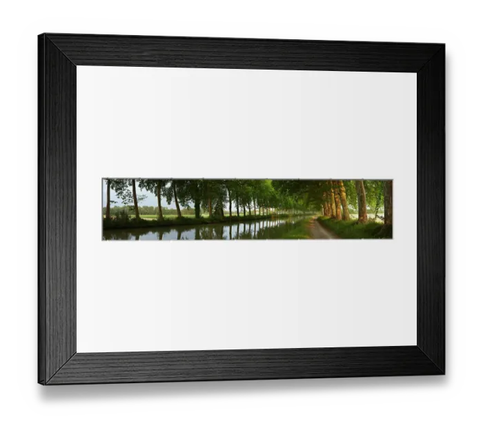 Framed Print : The Canal du Midi at dawn. Castelnaudary, Aude, Languedoc-Roussillon, France, July 2010 Framed Print : The Canal du Midi at dawn. Castelnaudary, Aude, Languedoc-Roussillon, France, July 2010