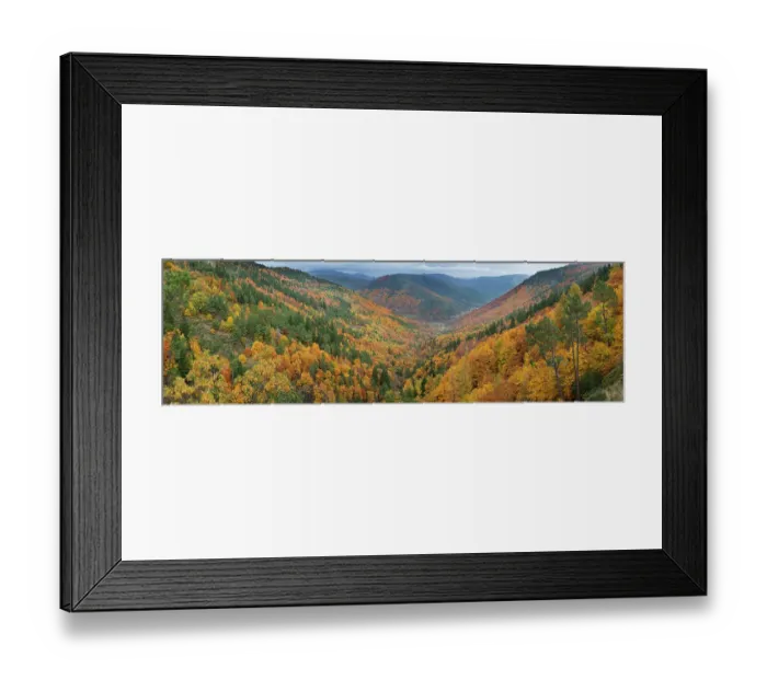 Framed Print : Valley with autumnal forest in the Estrela Mountain Range, Portugal, November 2014 Framed Print : Valley with autumnal forest in the Estrela Mountain Range, Portugal, November 2014