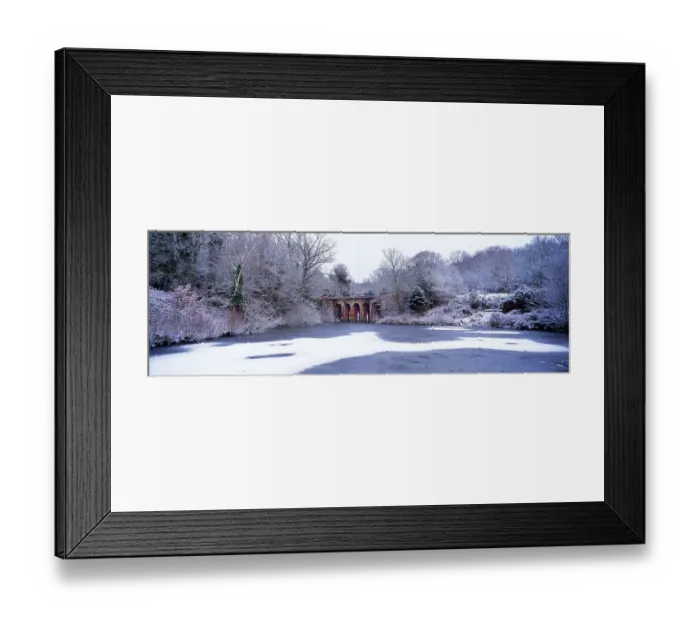 Framed Print : The Viaduct Bridge on an icy winter day, Hampstead Heath, London, England, UK Framed Print : The Viaduct Bridge on an icy winter day, Hampstead Heath, London, England, UK